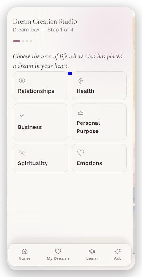 Ask & Receive Daily — choose a life category